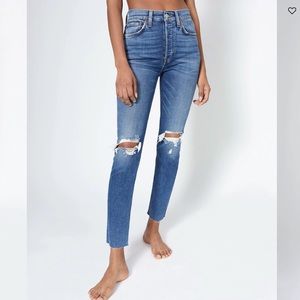 Re/done Comfort Stretch High Rise Ankle Crop